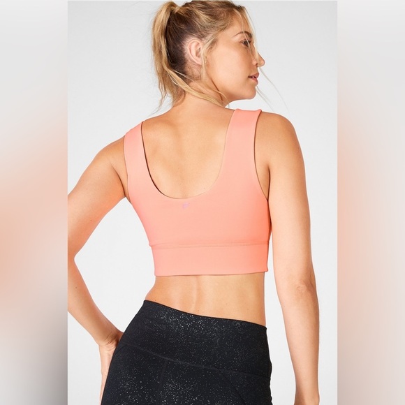 Fabletics Reversible Coral and Black Speckled Sports Bra Size S - Picture 7 of 9